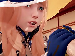 このセクシーな3Dアニメの変態シーンで、Genshin Impactの甘美なリサとあなたの欲望を解き放つ！