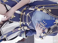 ジャヴアイドル月浦彩のセクシーゲームコスプレステージ衣装独占中出しコンピレーション！