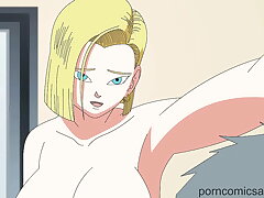 ドラゴンボールZのXXXポルノパロディであなたの内なるアニメの欲望を解き放つ - 人造人間18号アニメーションのデモ（ハードセックス）