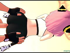 毛深いマンコと堅い尻穴をねじ込まれる日本人女性
