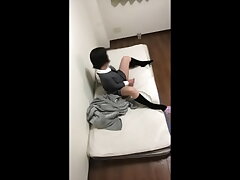 淫らな女子高生が自宅でオナニーしているところを盗撮された。